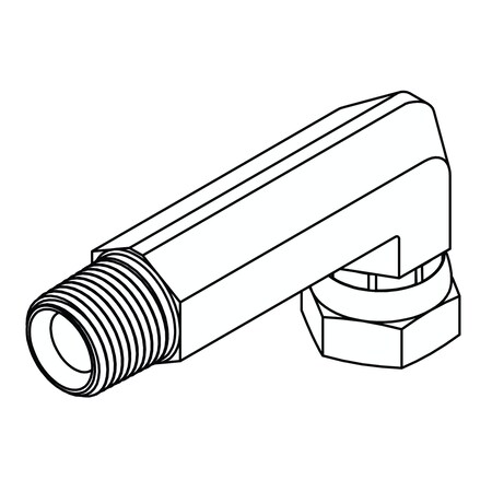 Tompkins Hydraulic Fitting-Steel08MP-08FPX 90 3.19" 1501-LL-08-08